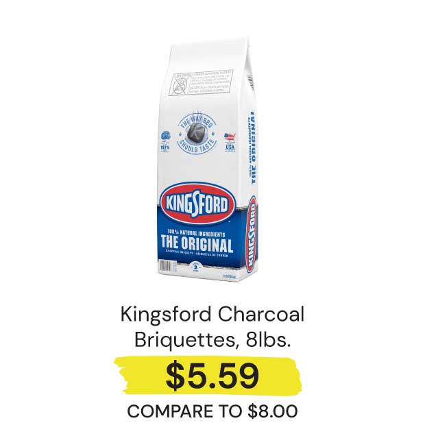 $5.59 Kingsford Charcoal Briquettes, 8lbs.