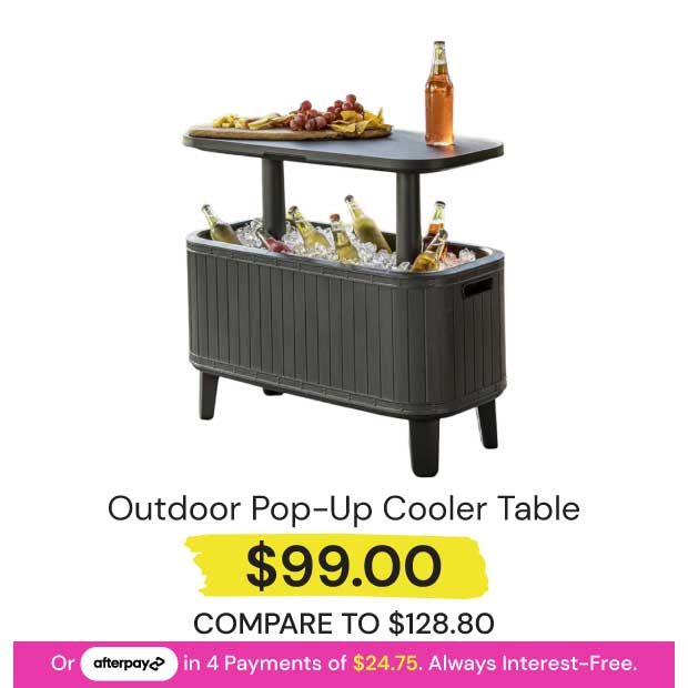 $99 Outdoor Pop-Up Cooler Table