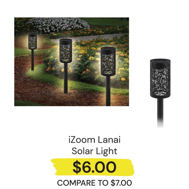 $6 iZoom Lanai Solar Light